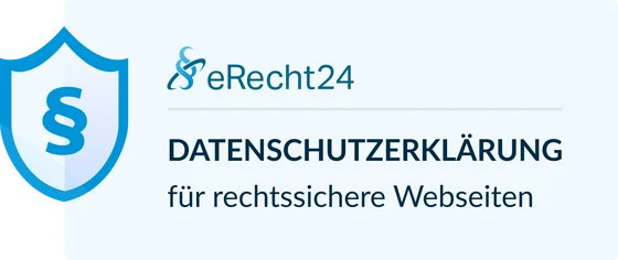 eRecht24 Siegel: Datenschutzerklärung für rechtssichere Webseiten